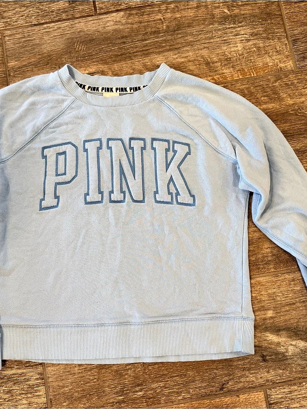 Victoria's Secret PINK Logo Crewneck Sweatshirt Blue XS